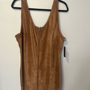 No Boundaries Tan Corduroy Dress